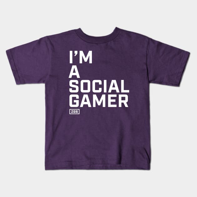 I'm a Social Gamer Kids T-Shirt by ZeroGameSense